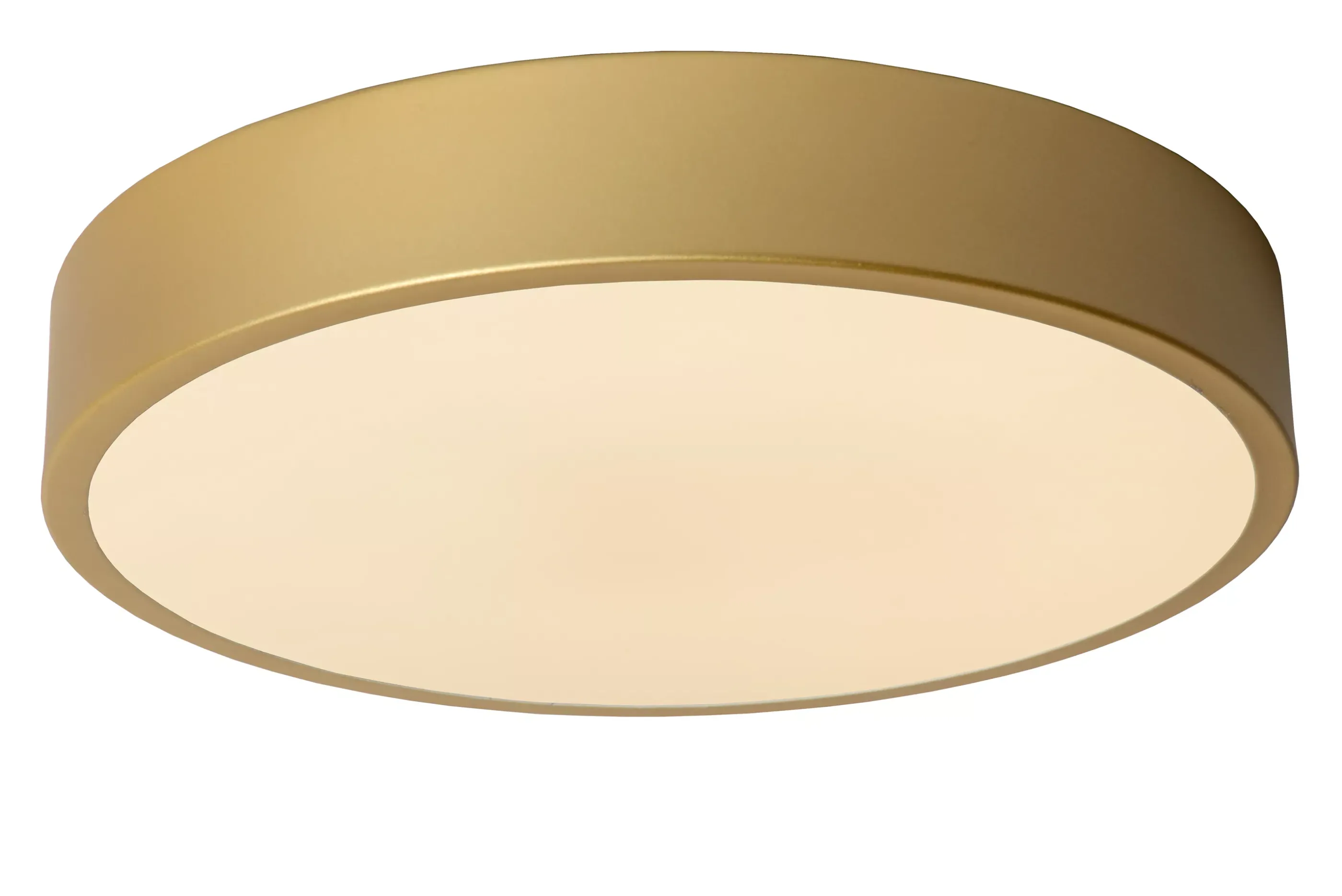 New UNAR - Plafonnière - Ø 30 cm - LED 3 StepDim - 1x18W 2700K - Mat Goud / Messing Plafondlampen