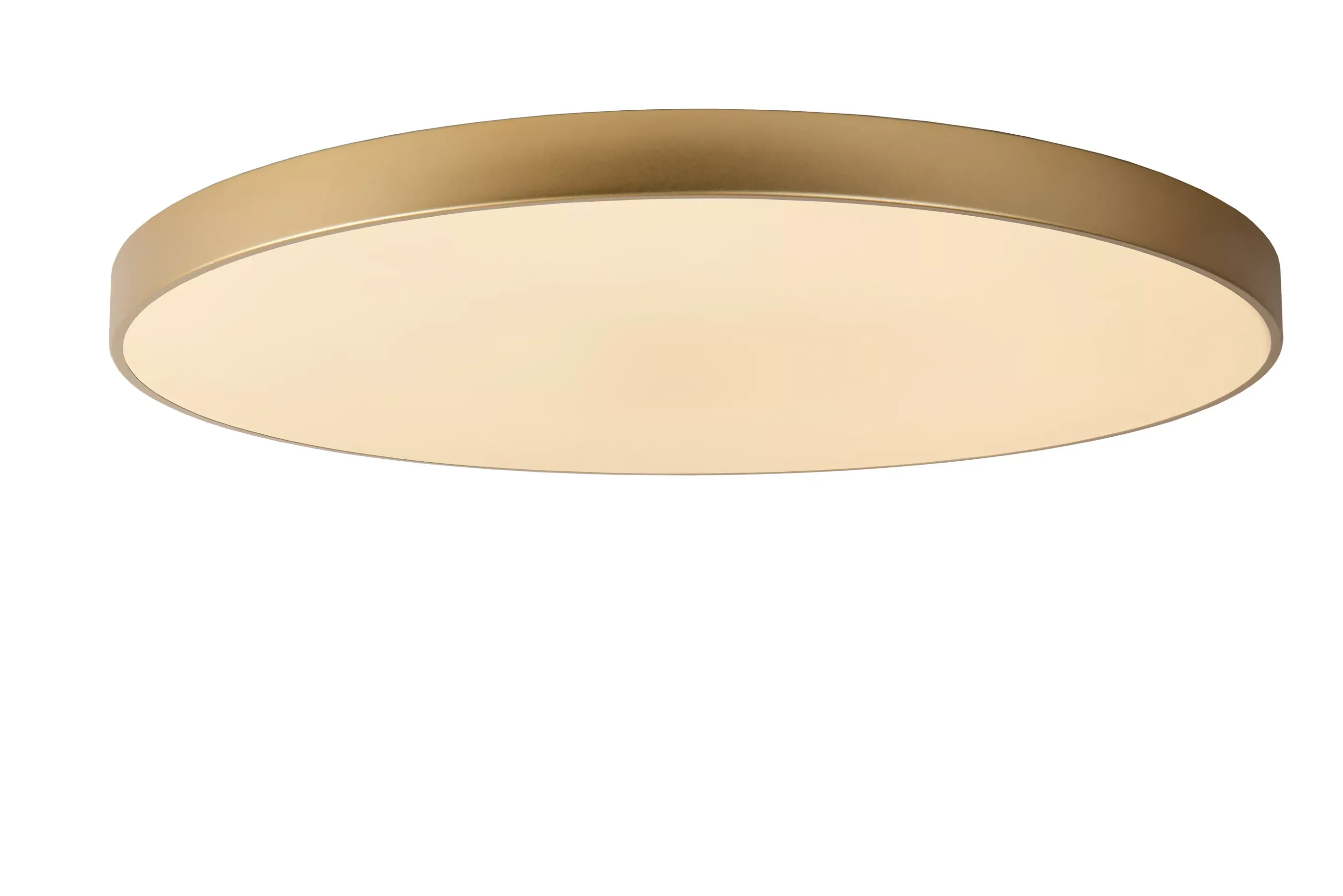 Discount UNAR - Plafonnière - Ø 80 cm - LED 3 StepDim - 1x80W 2700K - Mat Goud / Messing Plafondlampen
