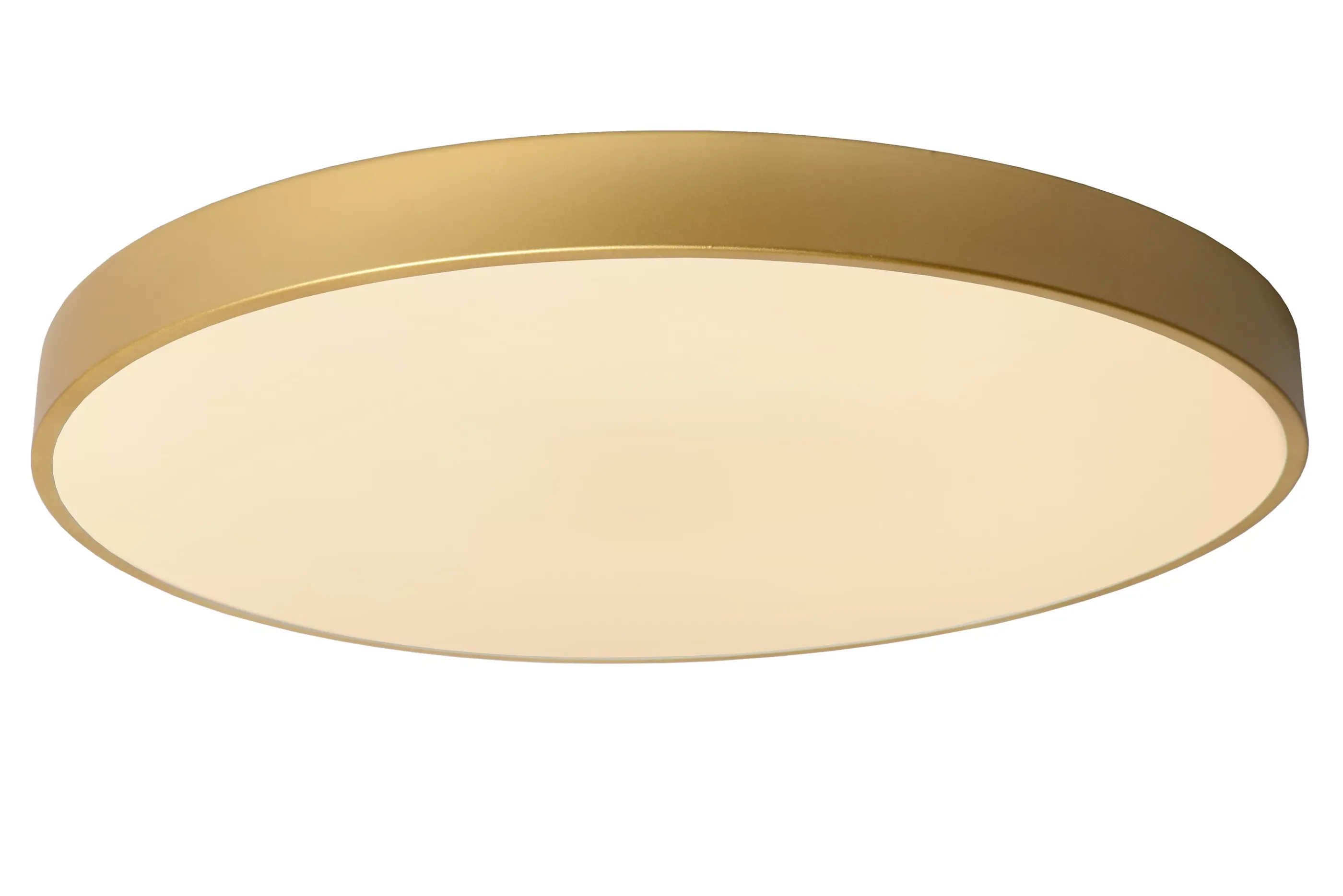 Discount UNAR - Plafonnière - Ø 60 cm - LED 3 StepDim - 1x60W 2700K - Mat Goud / Messing Plafondlampen