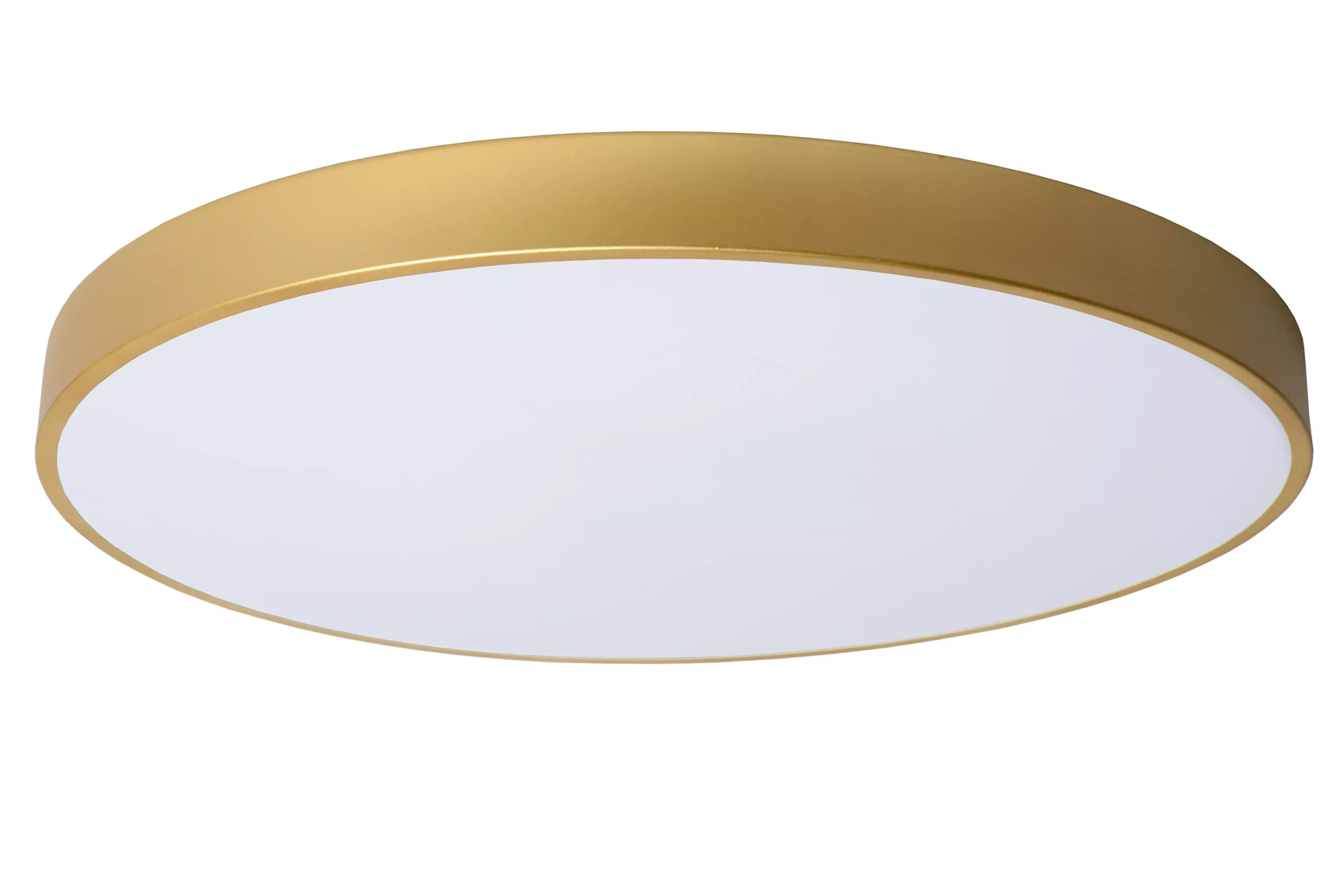 Discount UNAR - Plafonnière - Ø 60 cm - LED 3 StepDim - 1x60W 2700K - Mat Goud / Messing Plafondlampen