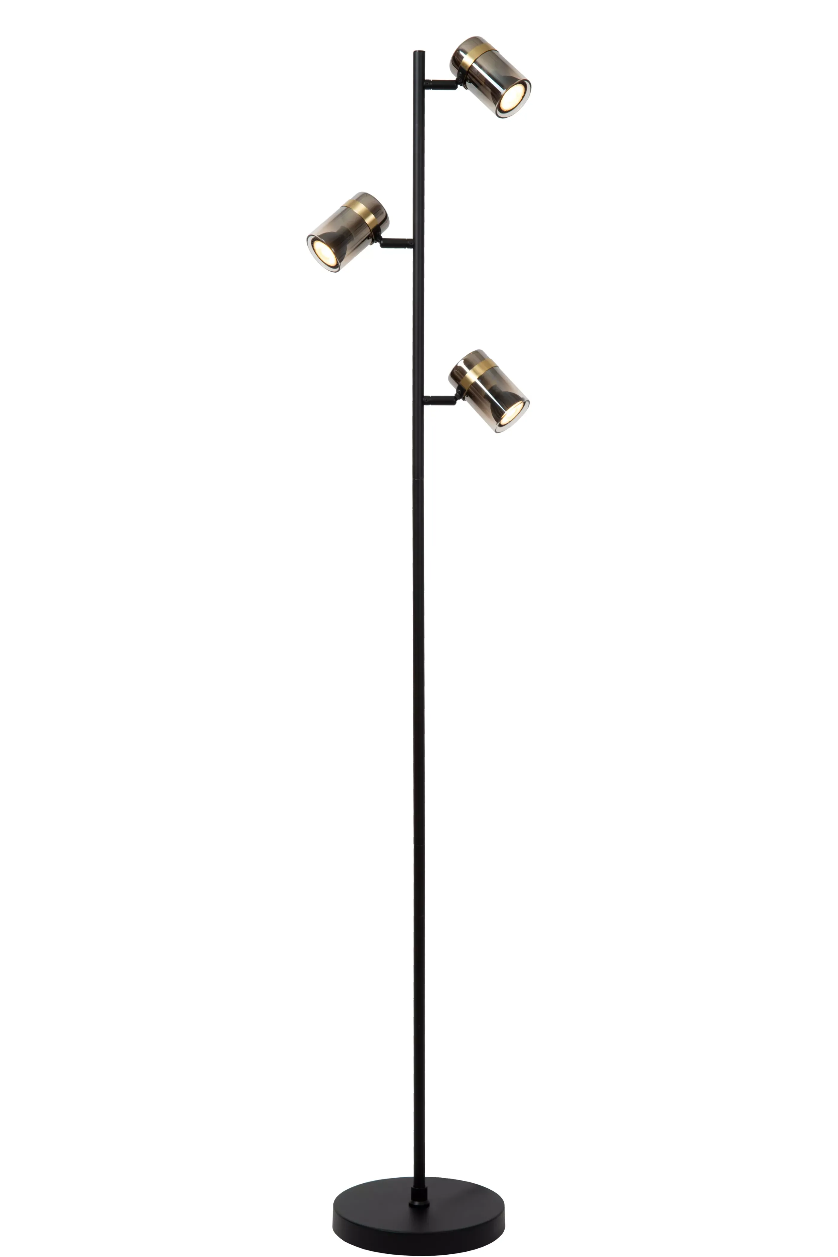 Store UPTON - Vloerlamp - 3xGU10 - Fumé Staande Lampen