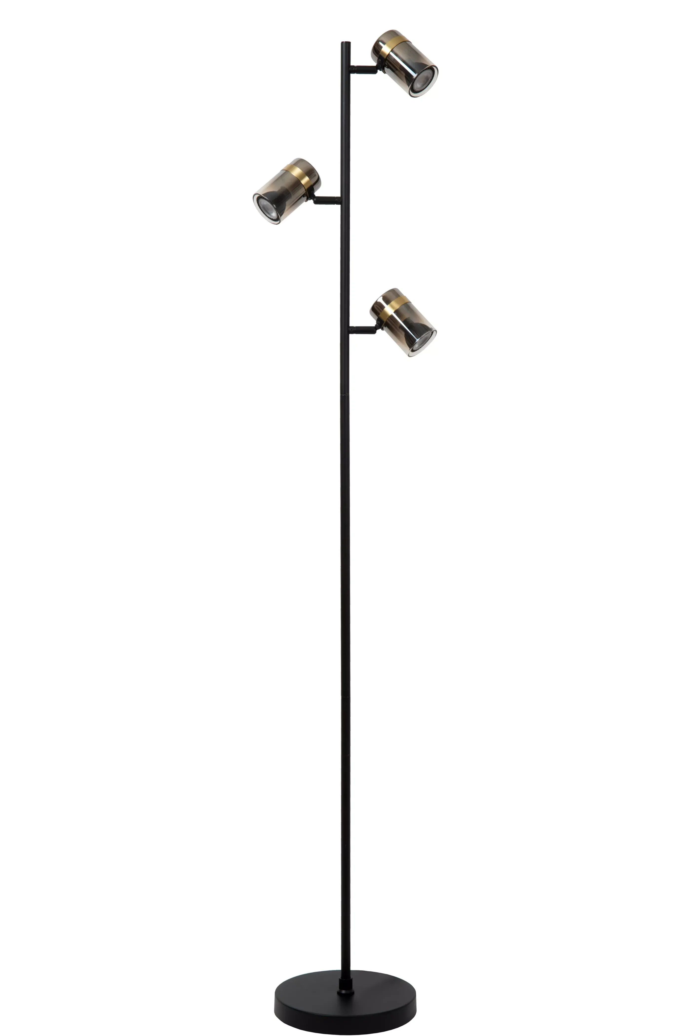 Store UPTON - Vloerlamp - 3xGU10 - Fumé Staande Lampen