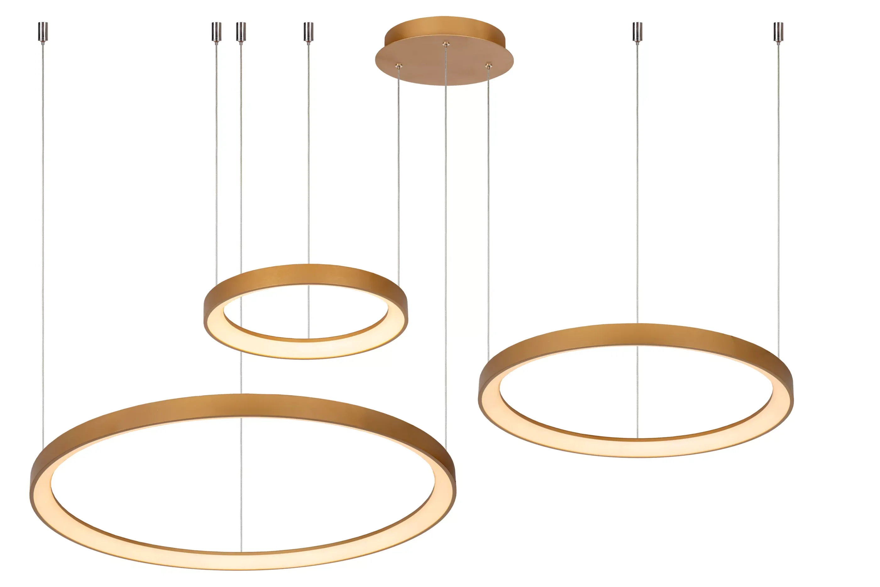 Discount VIDAL - Hanglamp - Ø 78 cm - LED Dimb. - 1x120W 2700K - Mat Goud / Messing Hanglampen