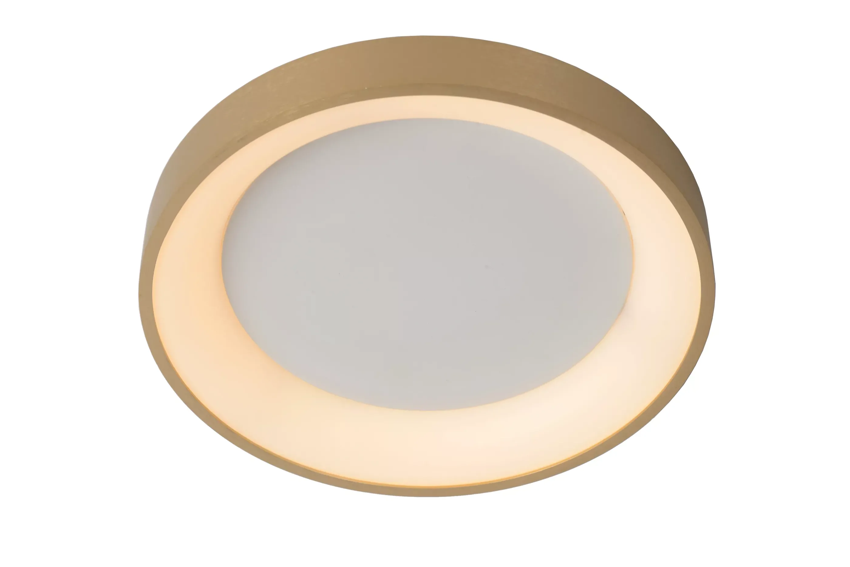 Clearance VIDAL - Plafonnière - Ø 28 cm - LED Dimb. - 1x20W 2700K - Mat Goud / Messing Plafondlampen