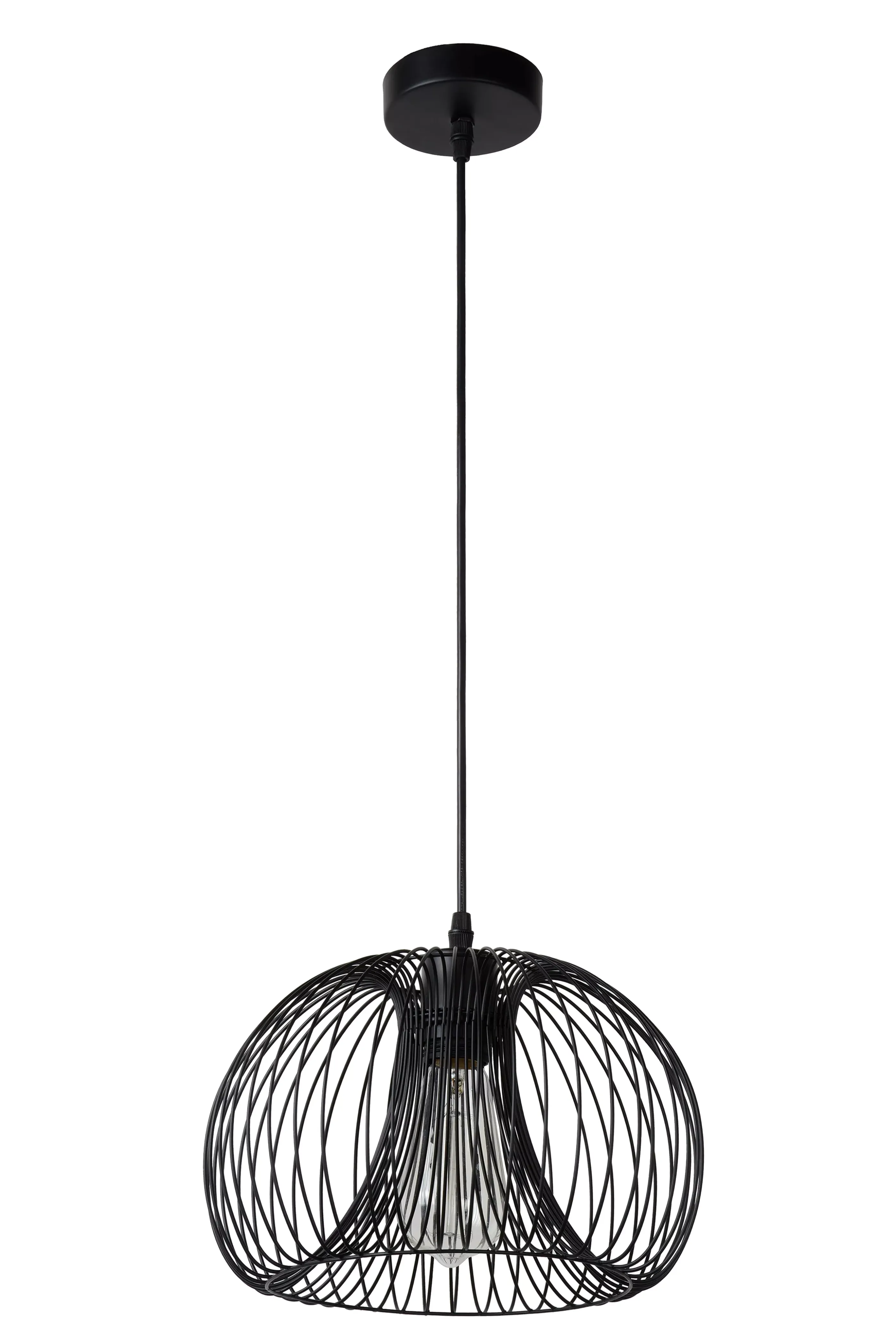New VINTI - Hanglamp - Ø 30 cm - 1xE27 - Zwart Hanglampen