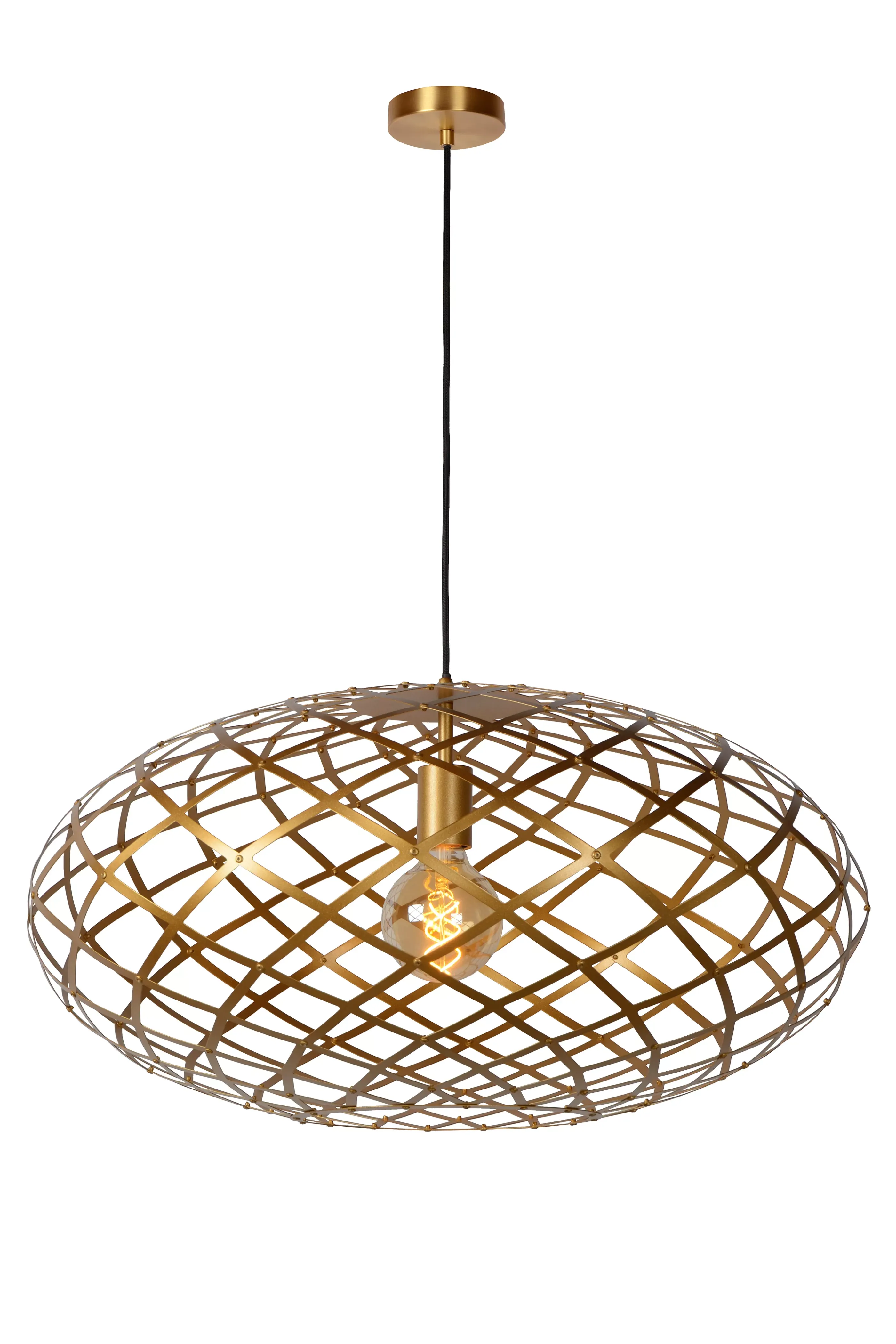Best WOLFRAM - Hanglamp - Ø 65 cm - 1xE27 - Mat Goud / Messing Hanglampen