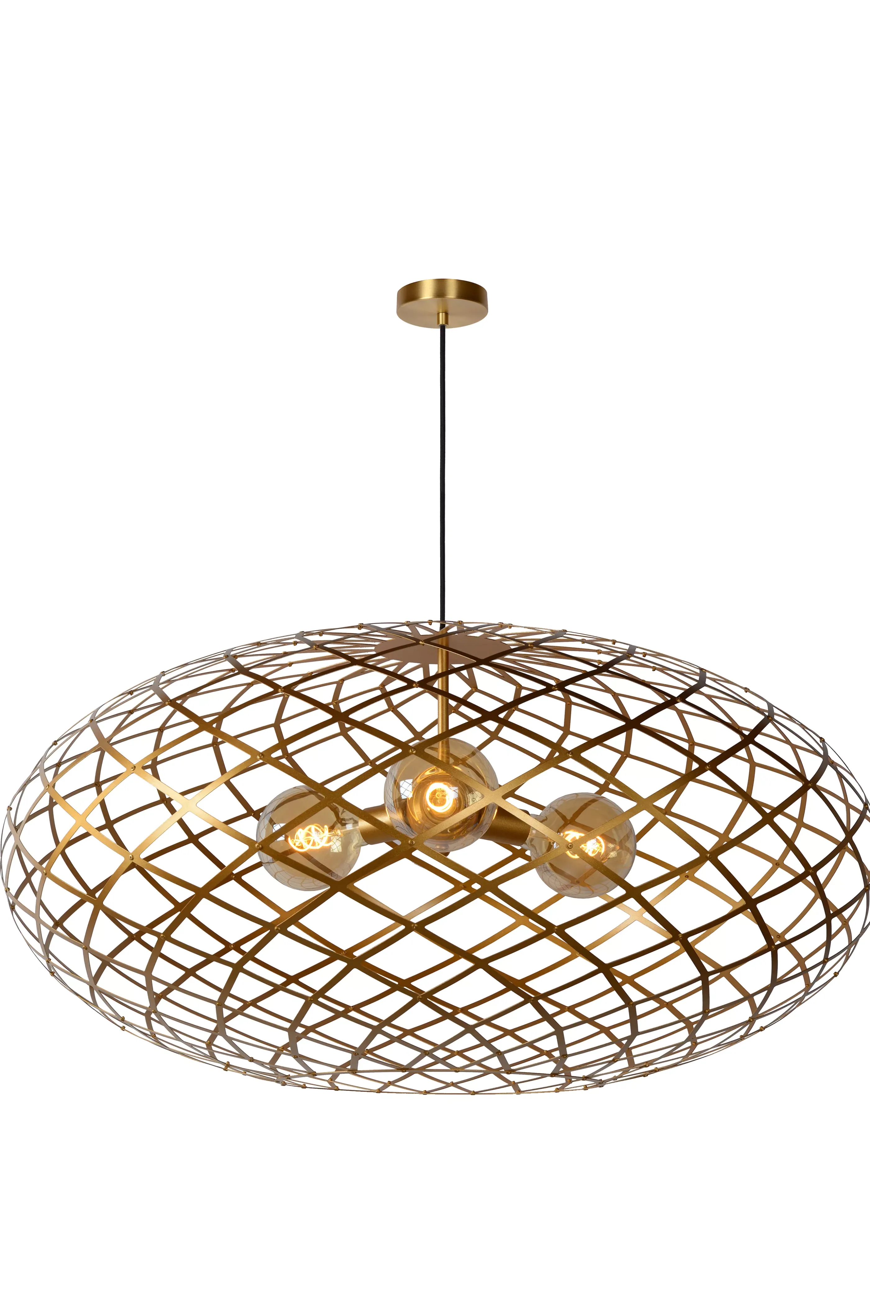 Best Sale WOLFRAM - Hanglamp - Ø 100 cm - 3xE27 - Mat Goud / Messing Hanglampen