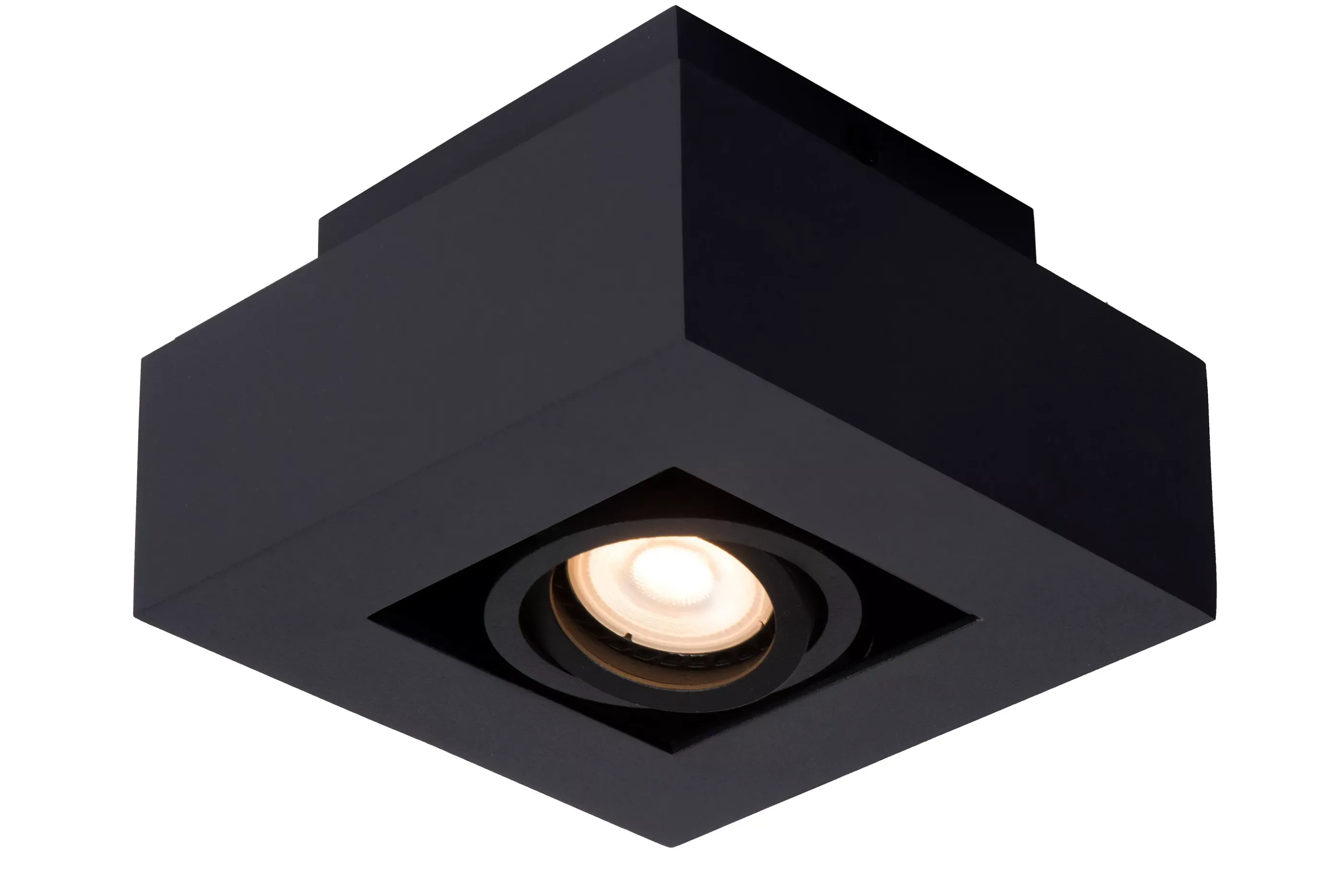 Hot XIRAX - Plafondspot - LED Dim to warm - GU10 - 1x5W 2200K/3000K - Zwart Plafondlampen
