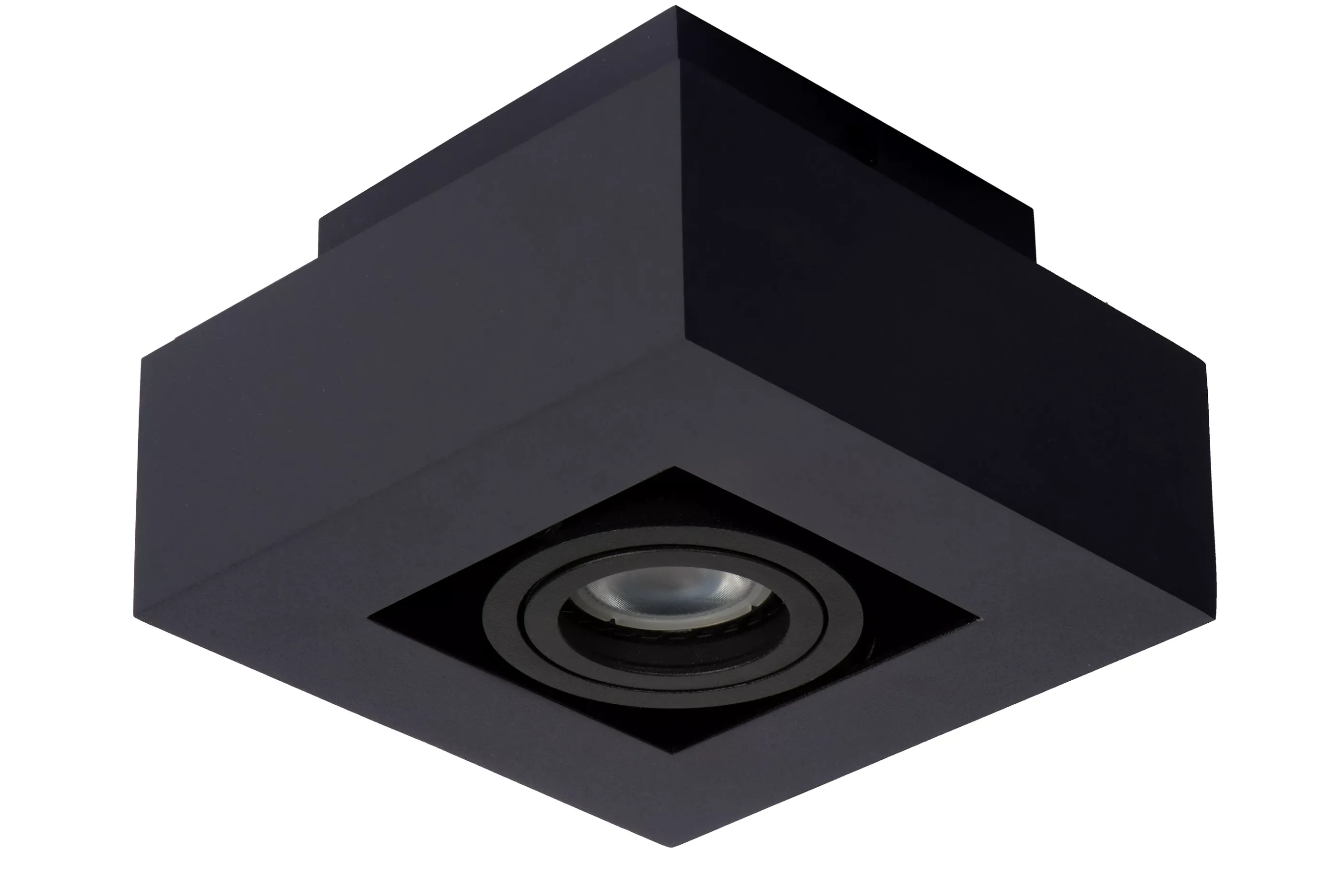 Hot XIRAX - Plafondspot - LED Dim to warm - GU10 - 1x5W 2200K/3000K - Zwart Plafondlampen