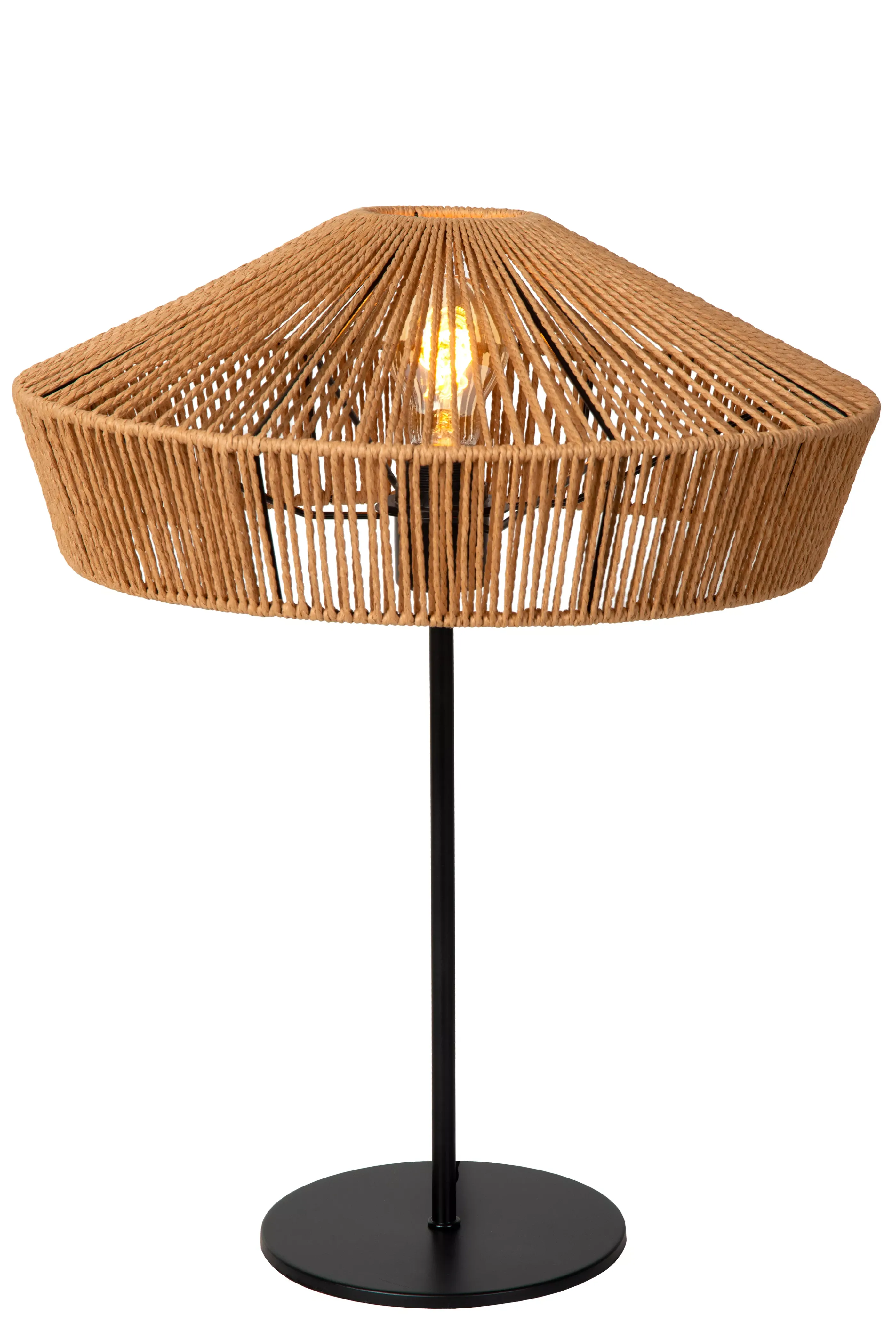 Outlet YUNKAI - Tafellamp - Ø 40 cm - 1xE27 - Naturel Tafellampen