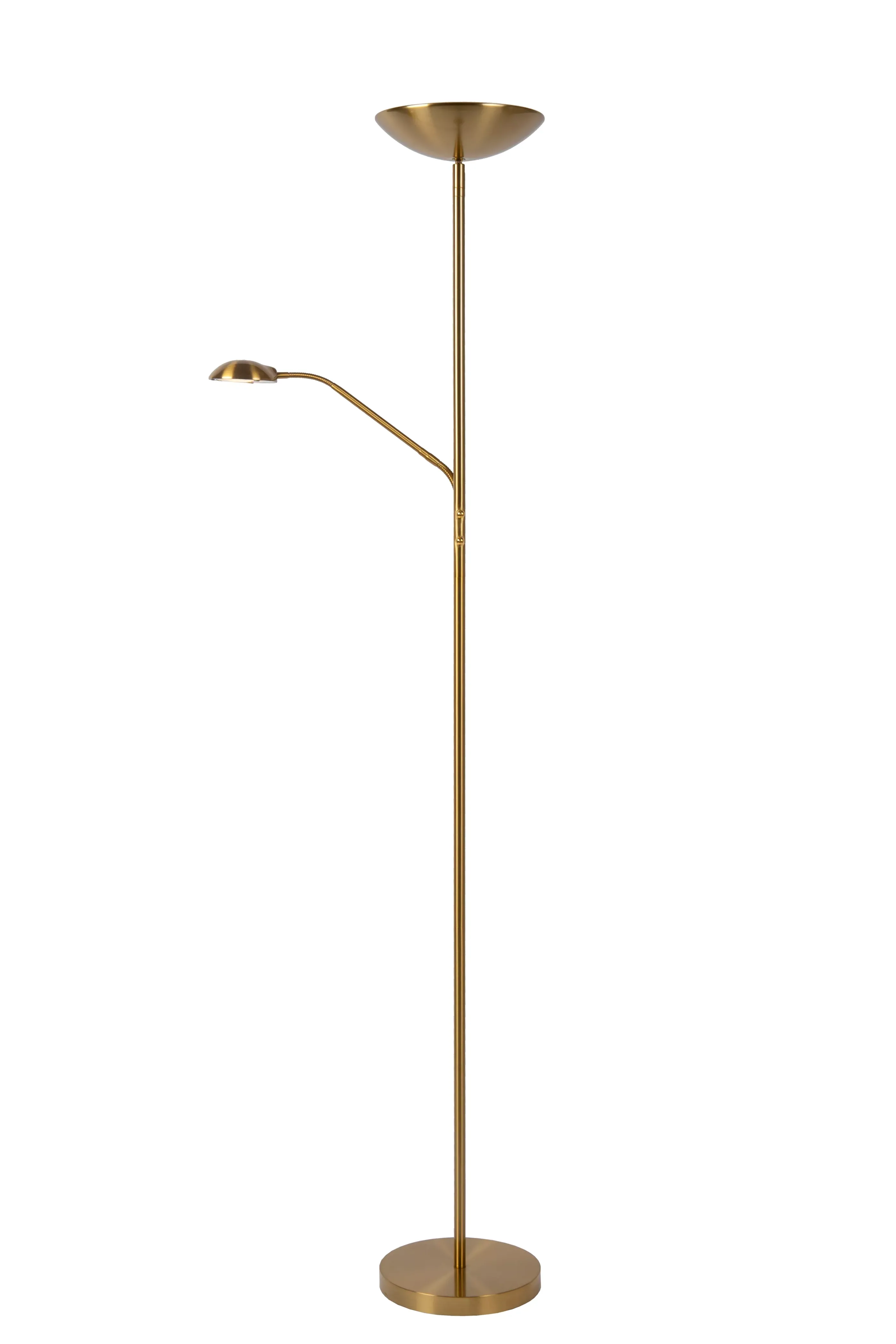 New ZENITH - Leeslamp - LED Dimb. - 3000K - Mat Goud / Messing Staande Lampen