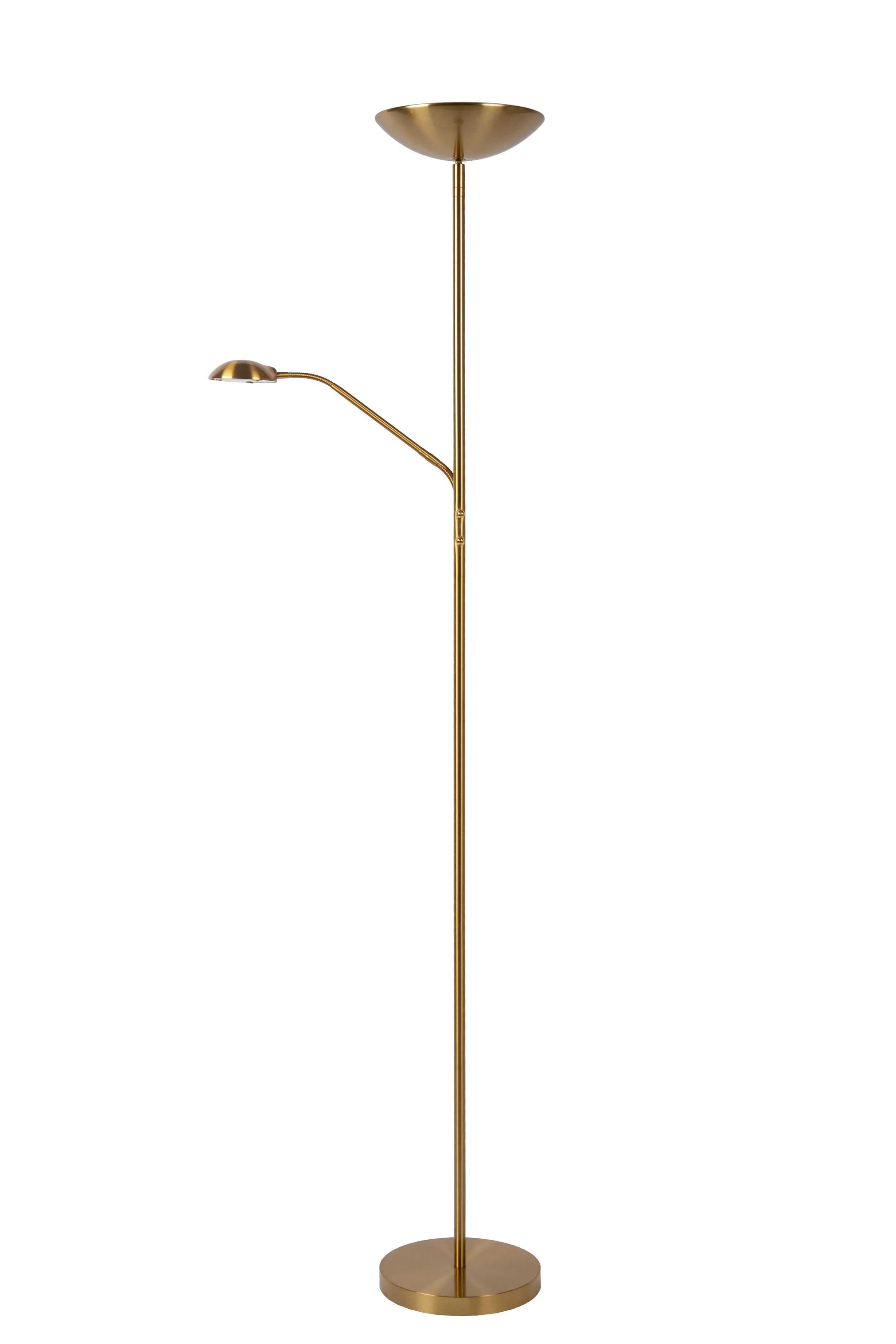New ZENITH - Leeslamp - LED Dimb. - 3000K - Mat Goud / Messing Staande Lampen