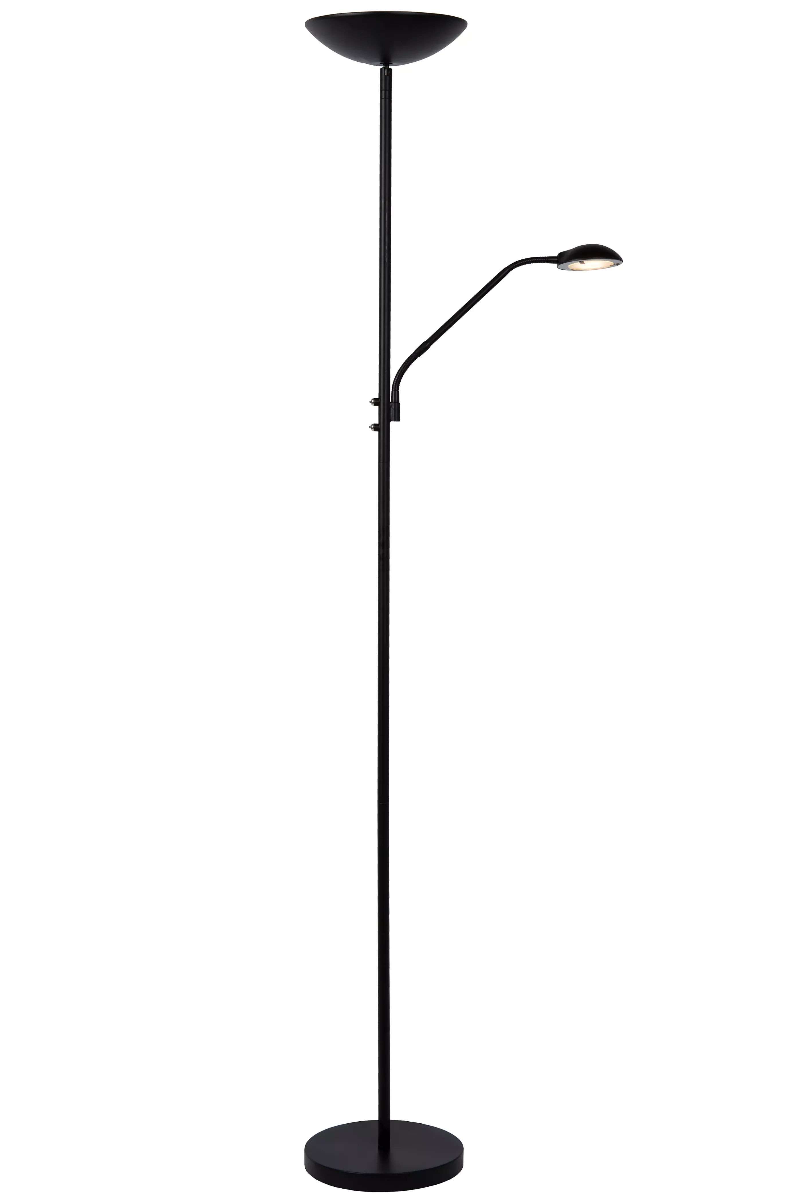 Fashion ZENITH - Leeslamp - LED Dimb. - 3000K - Zwart Staande Lampen