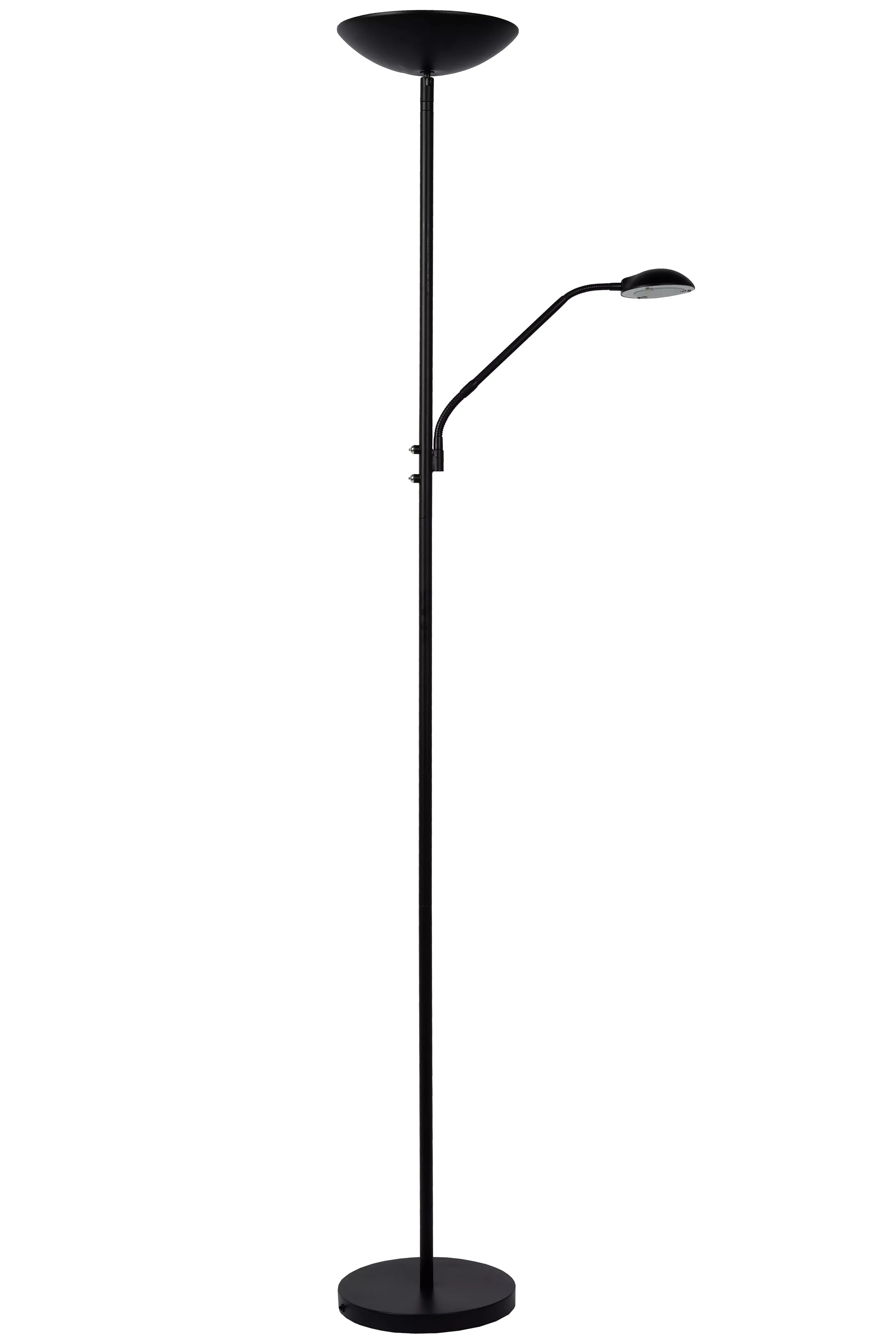 Fashion ZENITH - Leeslamp - LED Dimb. - 3000K - Zwart Staande Lampen