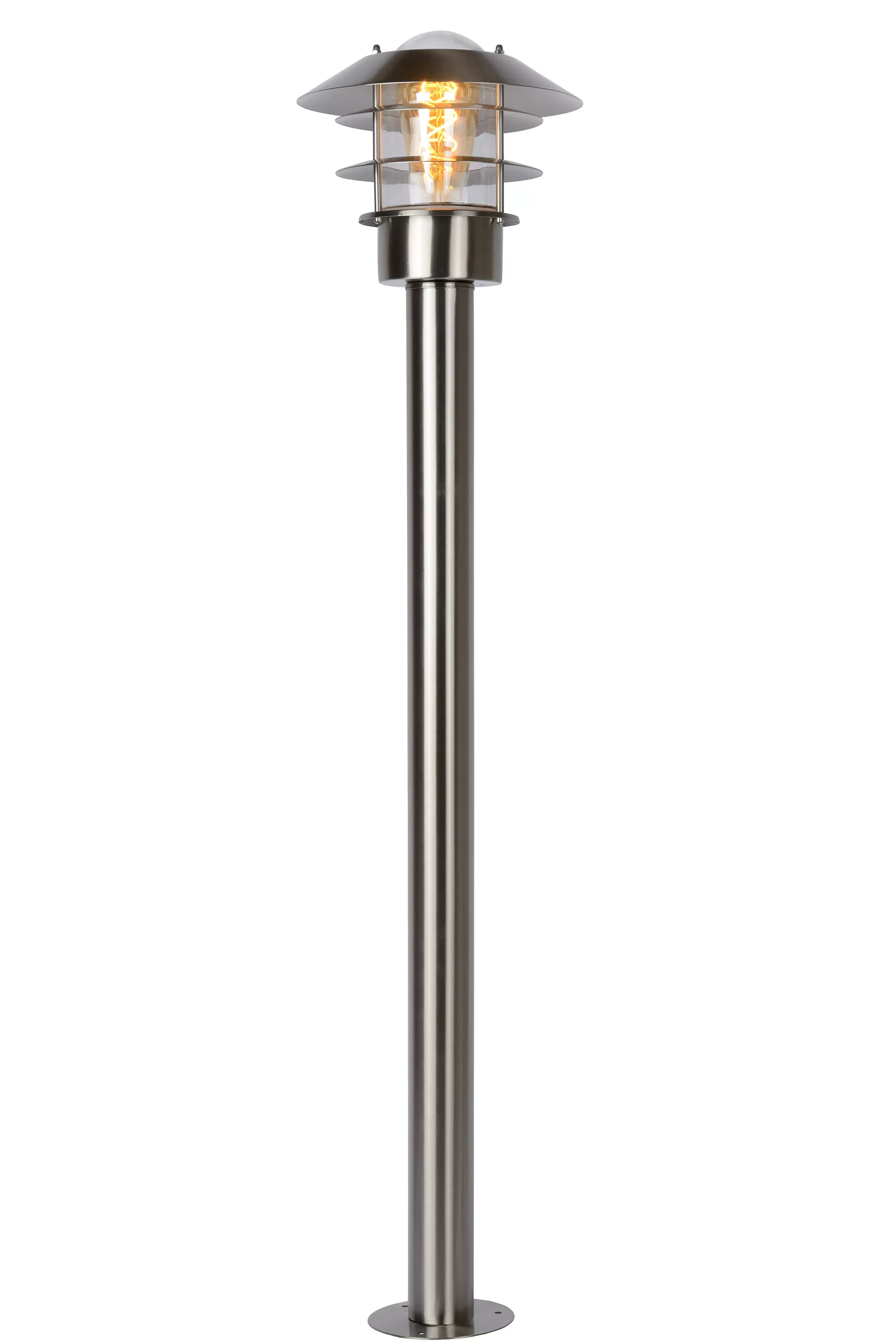 Flash Sale ZICO - Lantaarnpaal - Ø 21,8 cm - 1xE27 - IP44 - Mat chroom Lantaarnpalen