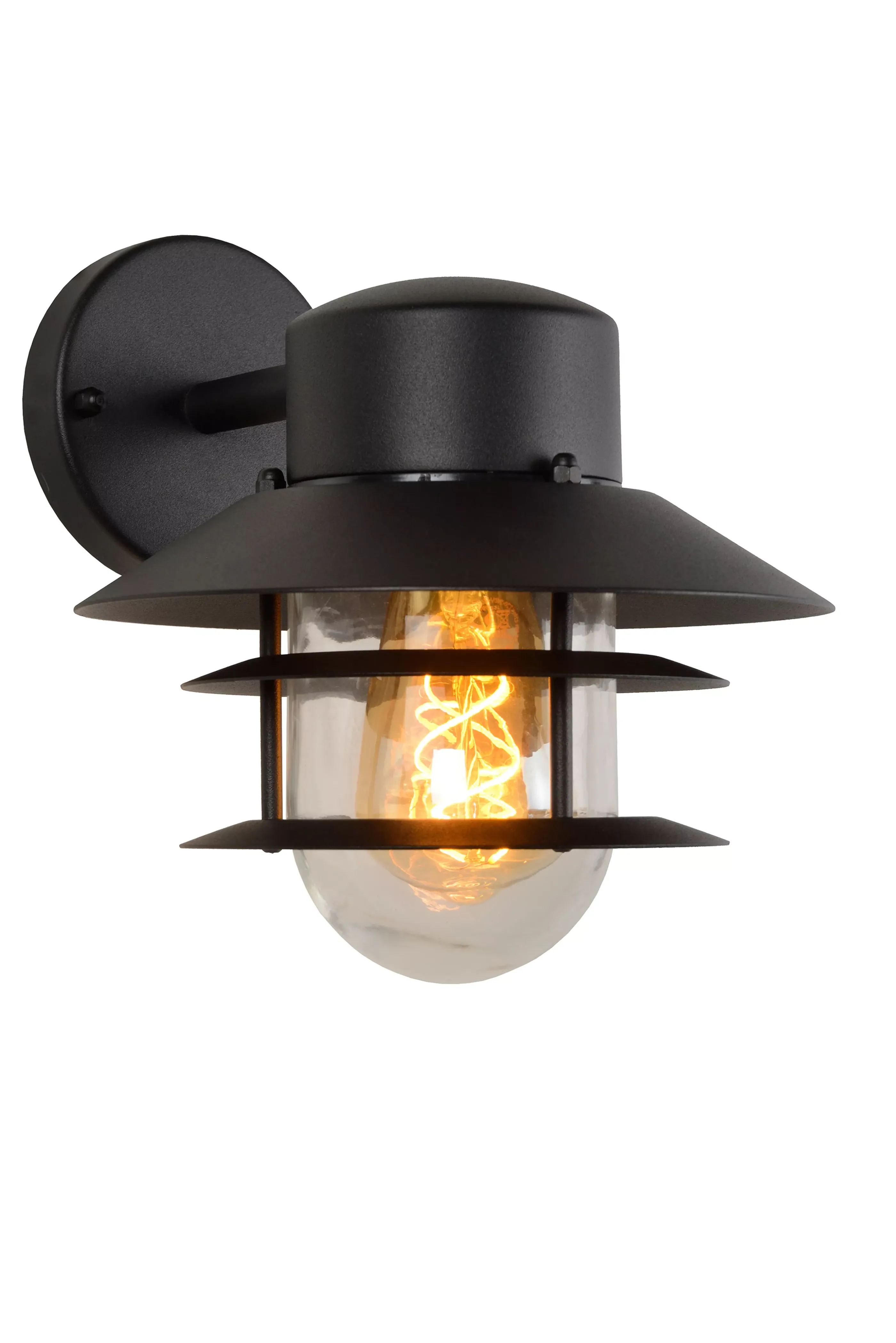 New ZICO - Wandlamp Binnen/Buiten - 1xE27 - IP44 - Zwart Wandverlichting Buiten