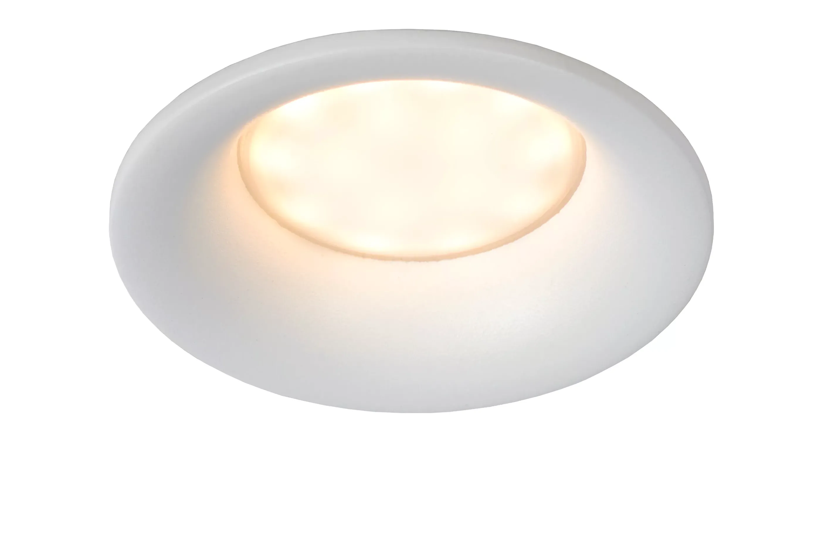 Clearance ZIVA - Inbouwspot Badkamer - Ø 8,5 cm - 1xGU10 - IP44 - Wit Inbouwverlichting