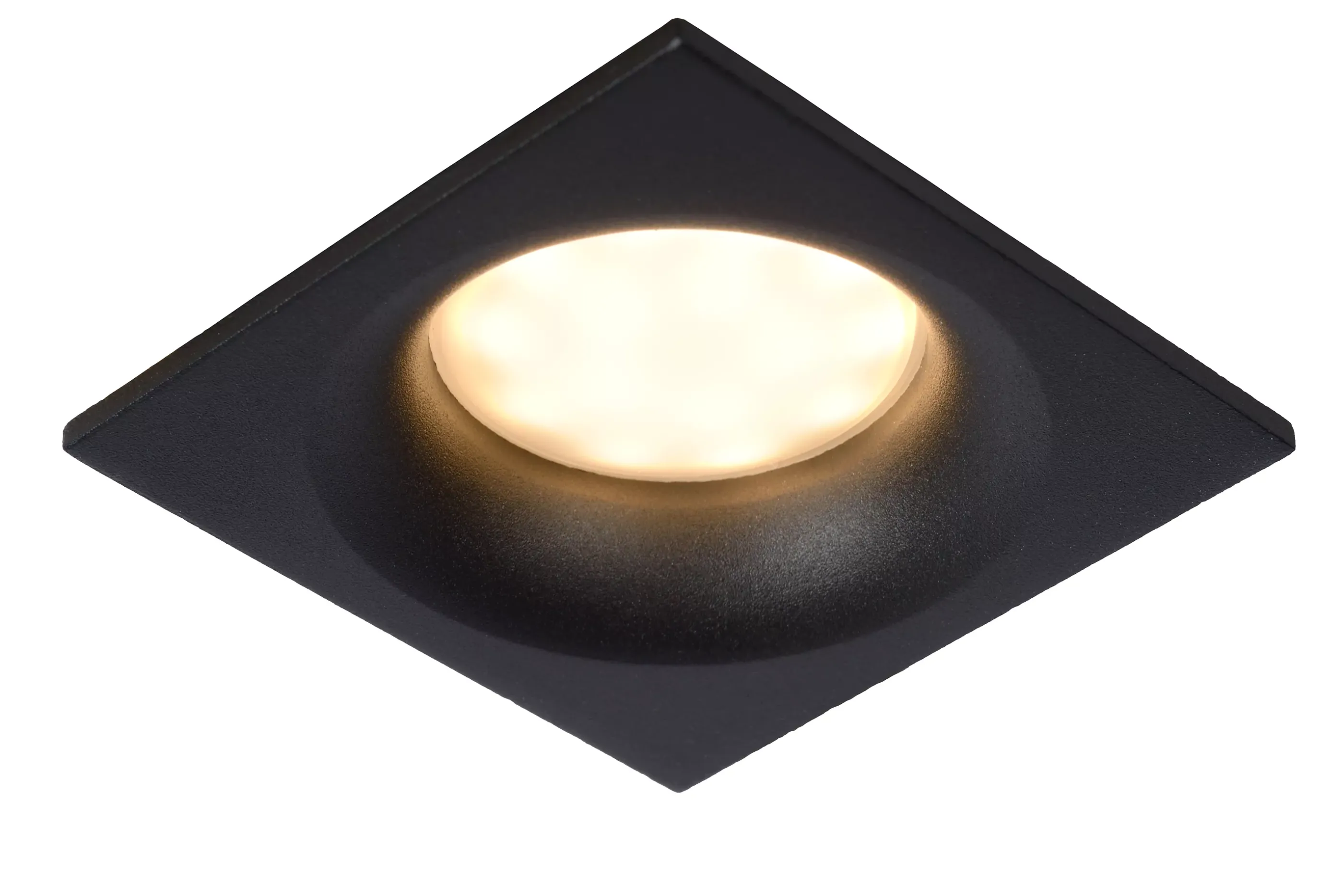 Store ZIVA - Inbouwspot Badkamer - 1xGU10 - IP44 - Zwart Inbouwverlichting