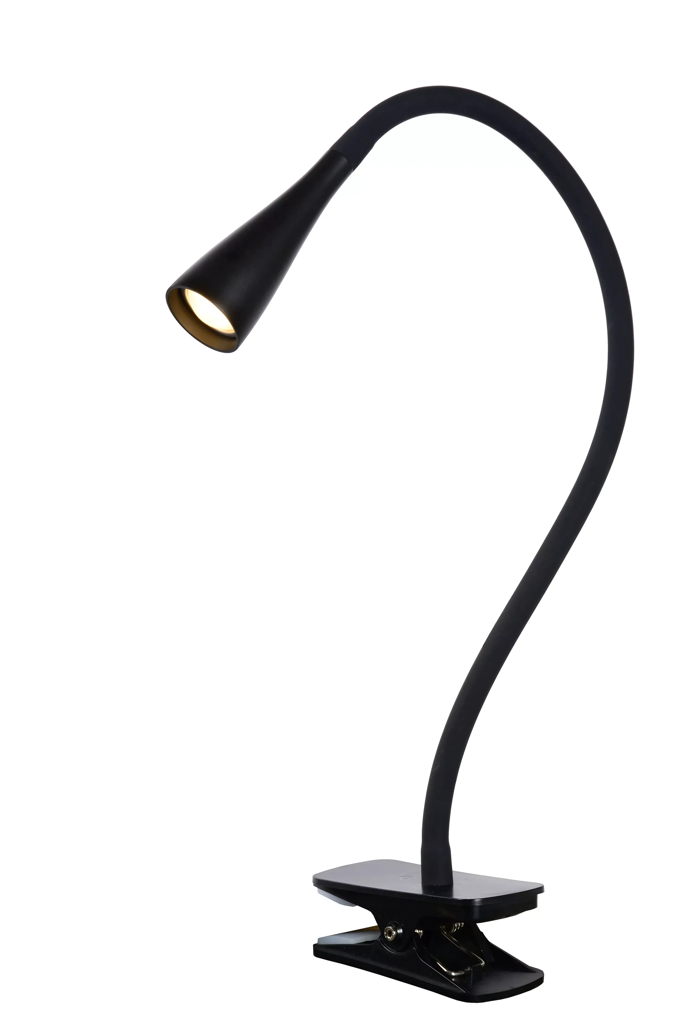 Clearance ZOZY - Klemlamp - LED 3 StepDim - 1x4W 3000K - Zwart Klemlampen