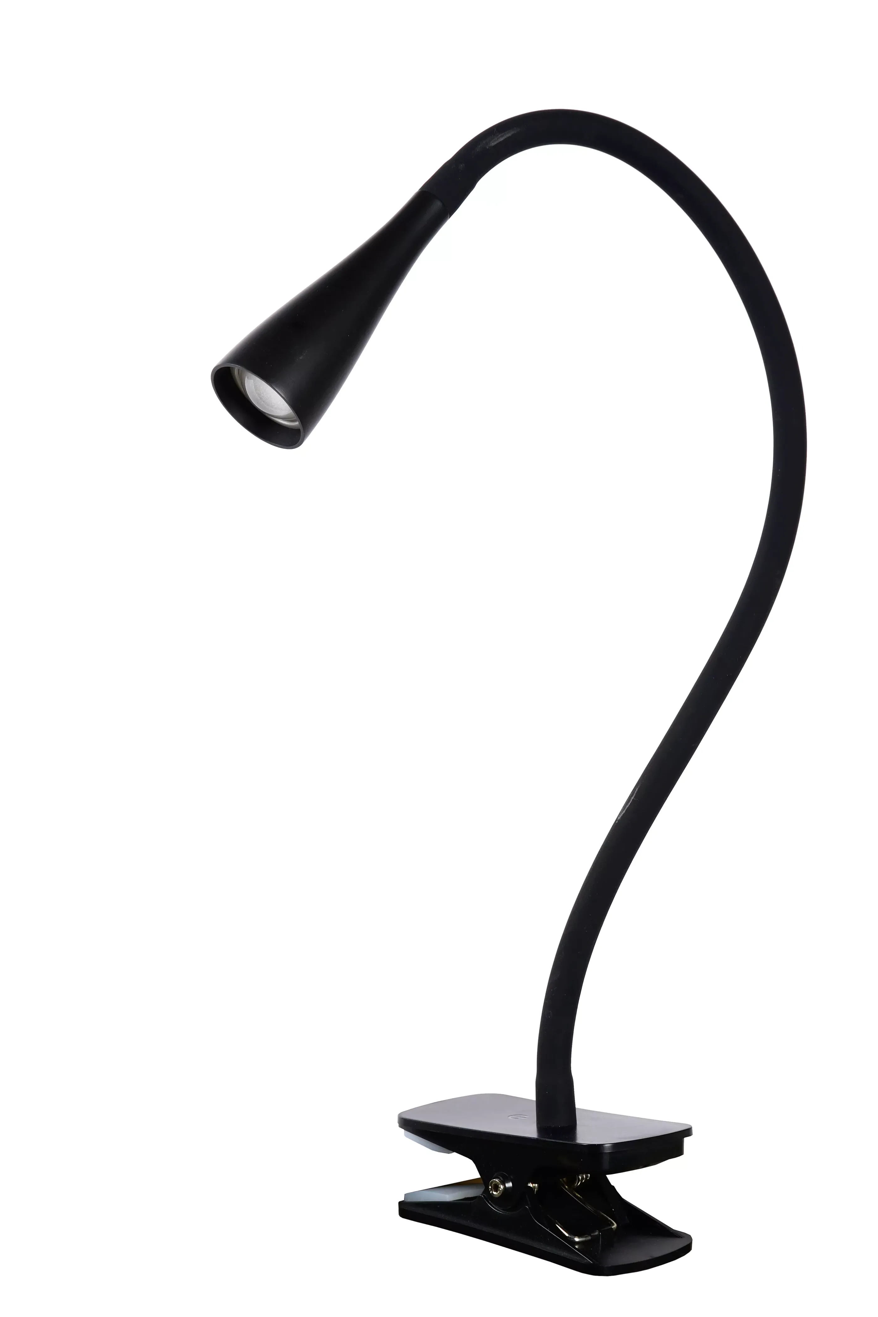 Clearance ZOZY - Klemlamp - LED 3 StepDim - 1x4W 3000K - Zwart Klemlampen